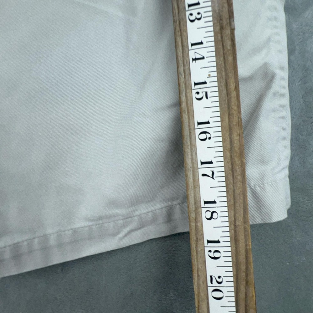 Mens Khaki‎ Chino Shorts Beige Elastic Back Waist Cotton Blend Size 42 - Picture 8 of 9